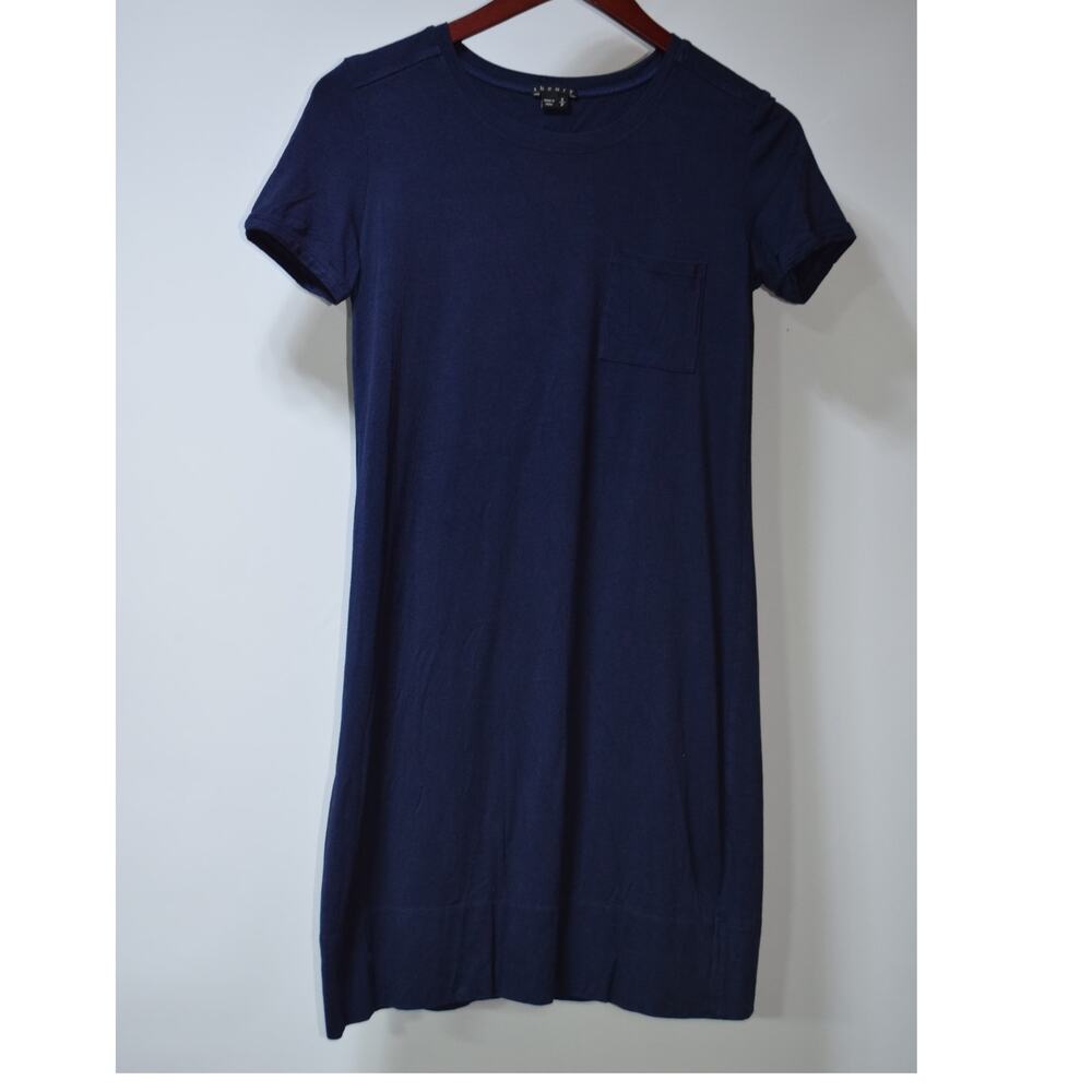 Theory Navy Blue Midi T-Shirt Dress